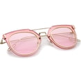 thumbnail image 4 of SGLA - Minimal Ultra Thin Wire Frame Inner Rim Flat Lens Pantos Sunglasses - 58mm, 4 of 4