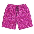 thumbnail image 4 of Bixox Men's Rose Red Glitter printing Casual Classic Fit Short Summer Beach Shorts, 4 of 6