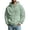 Green, variant on Telankuip Waffle Knit Zip up Hoodies for Men Neck Drop Shoulder Long Sleeve Hooded Sweatshirt with Pocket Casual Solid Color Lightweight Loose Full Zipper Athletic Jackets White XS