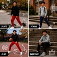 thumbnail image 3 of Quad Seven Boys Sweatpants Soft Active Fleece Cargo and Basic Jogger Pants with Pockets 4 Pack, 3 of 7