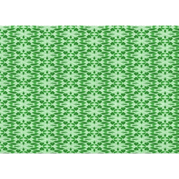 Ahgly Company Indoor Rectangle Patterned Jade Green Area Rugs, 5' x 7'