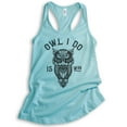 thumbnail image 1 of Owl I Do Is Win Tank Top, Ladies Racerback Tank Top, Owl Animal Pun Tank, Owl Graphic Tank, Owl Tank, Cancun, X-Large, 1 of 3
