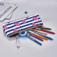 thumbnail image 5 of Naloa Flamingo Print Leather Pencil Case - Portable Big Capacity Pencil Pouch Organizer Bag Stationery Bag for Work & Office Pencil Pen Case, 5 of 5