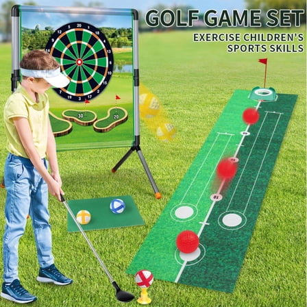 Backyard Golf Game Golf Training Aid Outdoor Games Golfing Accessories with Balls Tees Putting Mat Play Set for Hitting Practice Adults Kids Outside Indoor Backyard thrifty