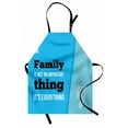 thumbnail image 1 of Family Apron Family is Everything in Quotation Marks Inspirational Phrase Modern Design, Unisex Kitchen Bib Apron with Adjustable Neck for Cooking Baking Gardening, Turquoise Blue Black, by Ambesonne, 1 of 3