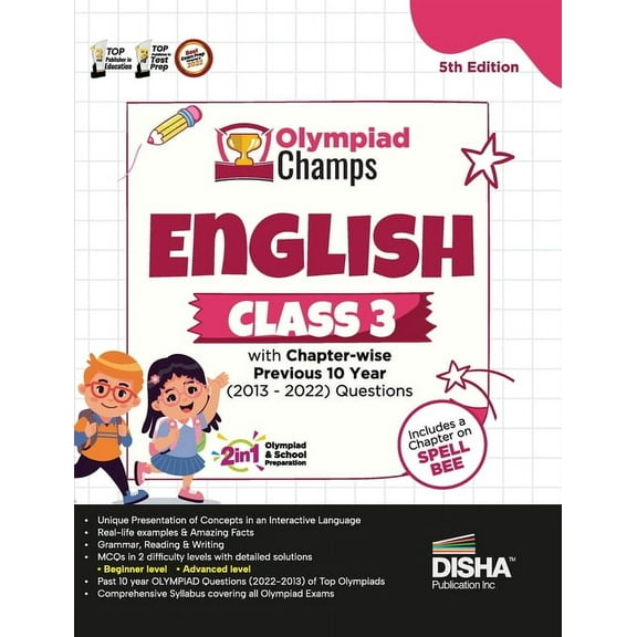 Olympiad Champs English Class 3 with Chapter-wise Previous 10 Year (2013 - 2022) Questions 5th Edition Complete Prep Gui, (Paperback)