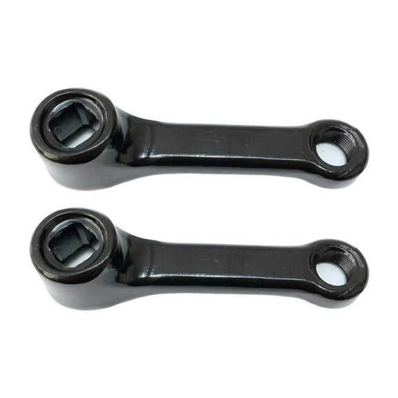 Exercise Bike Crank Set 89mm Iron Square Hole Indoor Sports Bike Replacement Parts Black 2 Pieces