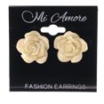 thumbnail image 2 of Glitter Sparkle Rose Stud-Earrings White Color #LQE2325, 2 of 2