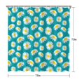 thumbnail image 3 of 72x72 Inch Fabric Shower Curtain Waterproof Polyester, Daisy Floral Print, 3 of 6
