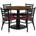 thumbnail image 3 of Flash Furniture 36Rd Laminate Table Set In Black Top Black Vinyl Seat, 3 of 8