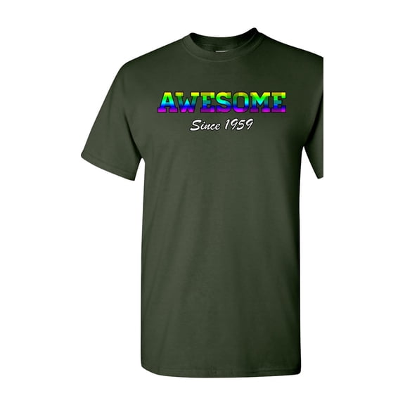 Awesome Since 1959 Colorful Gift Novelty DT Adult T-Shirt Tee