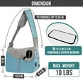 thumbnail image 2 of PetAmi Small Dog Sling Carrier, Soft-Sided Crossbody Puppy Carrying Purse Bag, Adjustable Sling Pet Pouch to Wear Medium Dog Cat Travel, Dog Bag for Traveling, Breathable, Poop Bag Dispenser, Blue, 2 of 7