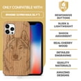 thumbnail image 7 of Case Yard Wooden Case Outside Soft TPU Silicone Slim Fit Shockproof Wood Protective Phone Cover for Girls Boys Men and Women Supports Wireless Charging Siberian Husky Design case for iPhone-12-Pro-Max, 7 of 7