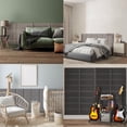 thumbnail image 5 of BELLEZE Upholstered Black Headboard Panels for Wall Fits a Twin, Double, Queen, King Bed Frame, 38" x 11.5" - Configuration of 8 Individual Panels, 5 of 7