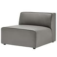 thumbnail image 1 of Sofa Middle Chair, Faux Vegan Leather, Grey Gray, Modern Contemporary Urban Design, Living Lounge Room Hotel Lobby Hospitality, 1 of 8