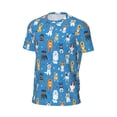 thumbnail image 6 of Wukai Cute Dogs Print Men's Short-Sleeved Mesh T-Shirt,Quick-Dry Short Sleeve Workout T-Shirt-5X-Large, 6 of 8