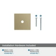 thumbnail image 4 of Amerock Ladera 1-3/16 inch (30mm) Length Square Golden Champagne Cabinet Knob Backplate, 4 of 6