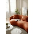 thumbnail image 5 of Modern Curved Sofa in Orange Boucle Fabric, 93.6*41.3*26.9inch for Multiple Spaces, 5 of 10