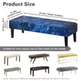 thumbnail image 3 of FUIALDOLG Bench Covers Slipcover Stretch Dining Bench Cover with Elastic Band Washable Rectangle Kitchen Chair Covers for Garden, Bedroom, Living Room (Blue Galaxy Meteor), 3 of 6