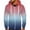 Red, variant on Mens Sports Fitness Sweatshirt Hooded Zipper Gradient Print Jacket