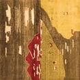 thumbnail image 1 of Ahgly Company Indoor Square Abstract Orange Contemporary Area Rugs, 4' Square, 1 of 1