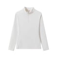 thumbnail image 4 of Bzdzmqm Womens Half Zip Running Shirts Long Sleeve Athletic Workout Tops Stand Collar Slim Fit Stretch Yoga Gym Activewear Casual Fall Winter Daily Wear Travel, White 2XL, 4 of 9