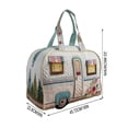 thumbnail image 3 of Yardvibe 3D Printed Quilted Travel Duffle Bag, 9"x18"x9" Camping Outdoor Boho Travel Weekend Bag, Carry-On Overnight Luggage Bags, Vintage Floral Luggage for Gym, Yoga & Carry-on (B), 3 of 5