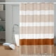 thumbnail image 3 of Cortina de ducha de lino sintético, impermeable, con borlas, cortinas de baño, naranja, 3 of 6