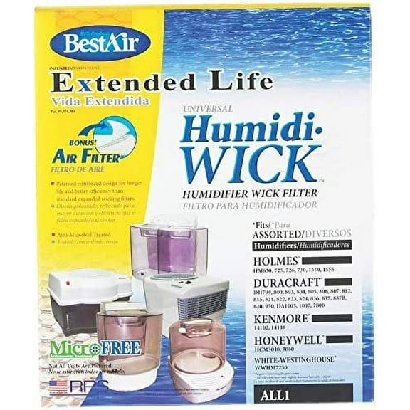 RPS Products Humidifier Filter Replacement - Compatible With Most Brands - 1 Pack