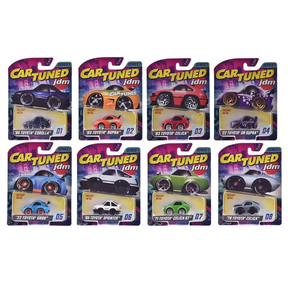 JDM Tuners Series 1 Set of 8 Pieces Diecast Model Cars by CarTuned