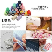 24 Colors 218 Yards Each Cotton Sewing Thread Spools For Hand Machine Arts, Crafts & Sewing Clothing Crafting