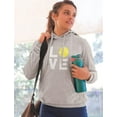 thumbnail image 2 of Tstars Women's Tennis Love Sweatshirt - Sporty Graphic Hoodie for Tennis Fans - Perfect Birthday Gift Idea for Tennis Players - Casual Women's Hoodie for Tennis Enthusiasts, 2 of 6