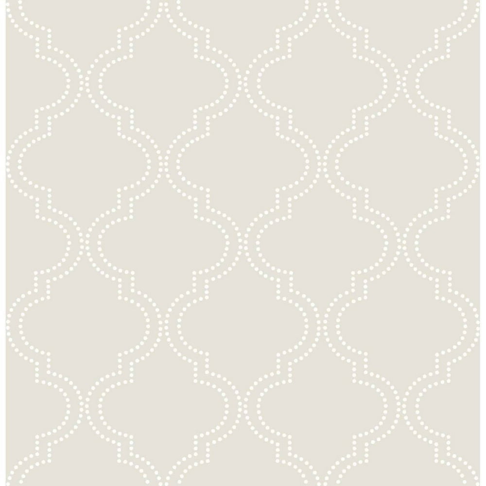 NuWallpaper Taupe Quatrefoil Peel & Stick Wallpaper