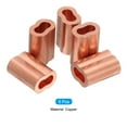 thumbnail image 3 of Unique Bargains 3/16"/ 5mm Wire Rope Loop Sleeve, 5 Pack Copper Double Ferrule Duplex Crimping Loop Sleeve, Golden, 3 of 5