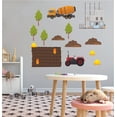 thumbnail image 2 of THE CITY - Home Bedroom Art City Construction Site & Farm Vinyl Sticker Kids Room Adhesive Wall Decal Sheet - Removable DIY Build A City Decoration Multicolored Vinyl Wall Decal 18.8" x 12.5", 2 of 3