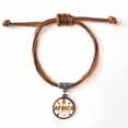 thumbnail image 1 of Africa Fancy Text Totem Signs Bracelet Leather Hide Rope Wristband Brown Jewelry, 1 of 3