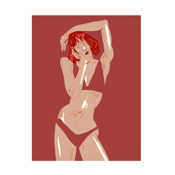 Trademark Fine Art Francesco Gulina Young Girl In Underwear Canvas Wall Art