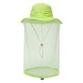 thumbnail image 2 of HOMEYA Mosquito Head Net Sun Hat Boonie Cap Bug Bee Protection Hidden Mesh Protect Head Face Fishing Outdoor Men Women Cap, Fruit Green, 2 of 9