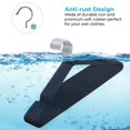 thumbnail image 4 of Js Hanger Perchas De Metal De 16.5 Pulgadas – Perchas De Alambre Extra Gruesas Con Revestimiento De Goma Negro Mate Antideslizante, Perchas Resistentes Para Pantalones, Faldas, Trajes Para Abrigos (Pa, 4 of 5