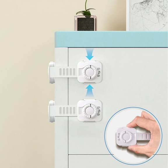 Baby Safety Cabinet Locks Adjustable Strap Latches Child Proof Locks for Fridge Drawers Cupboards Secure Home Childproofing