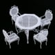 thumbnail image 3 of 1:12 Muebles de Silla Europeo Sofá Set, 3 of 9