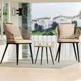 thumbnail image 5 of ALEAVIC 3-Piece Outdoor Rattan Patio Furniture Set, Outdoor Wicker Conversation Chair Sets with Coffee Table, 5 of 6