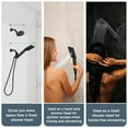 thumbnail image 4 of BRIGHT SHOWERS Ensemble de Douchette à Main Haute Pression avec Tuyau de Douche Flexible de 60 Pouces et Support de Bras de Douche Réglable, 3 Réglages de Pulvérisation, Bronze Huilé, 4 of 4