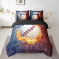 thumbnail image 2 of Castle Fairy Boys Girls Sport Baseball Twin Bedding Sets 7-Piece,Abstract Gradient Lightning Bedding Comforter Set Microfiber,Ball Gamer Breathable Sheet Sets,Breathable Home Decor,Reversible, 2 of 8
