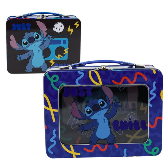 Disney Lilo & Stitch Tin Lunchbox with 3D Window - X-Large - Stitch with Boombox, 1 Piece