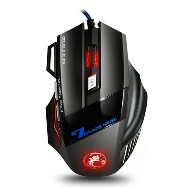 Seitruly Reemplazo de ratón con cable LED Ratones de juego Cable largo Ergonómico Hogar Oficina Gamer Principiante Profesional Portátil externo Videojuegos y accesorios