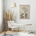 thumbnail image 2 of Motif Beige d'Un Moulinet de Pêche - Toile 24"x36 Pouces - Impression sur Demande, 2 of 5