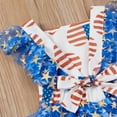 thumbnail image 4 of Seyurigaoka Baby Girl’s Independence Day Mesh Yarn Skirt Hem Sleeveless Romper, 4 of 10