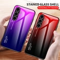 thumbnail image 6 of ELEHOLD Case for Samsung Galaxy S24 FE, Lightweight Gradient Glass Case Ultra Slim Shockproof Cover,Lightpurple, 6 of 8