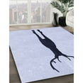 thumbnail image 3 of Ahgly Company Machine Washable Indoor Rectangle Transitional Lavender Blue Area Rugs, 5' x 7', 3 of 7